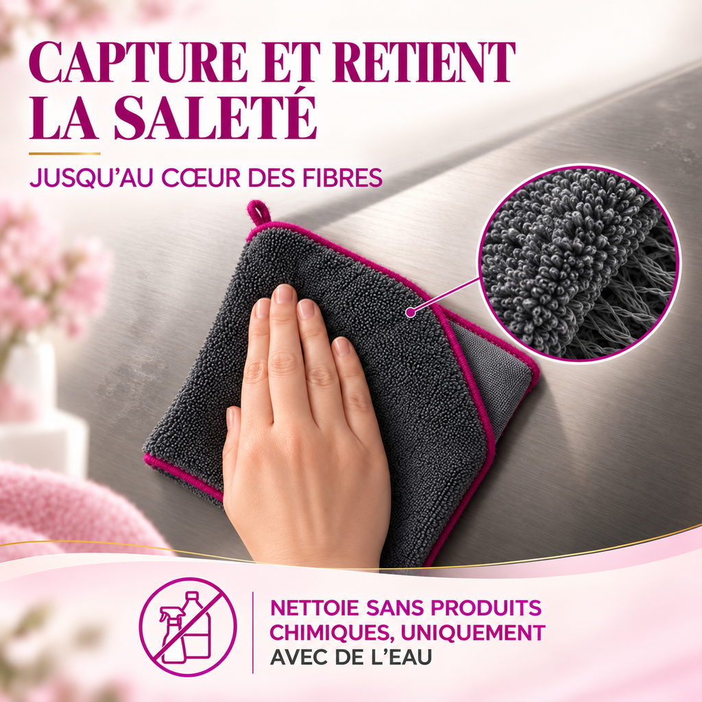 MadameZen™ — La Microfibre Anti-Traces et Sans Peluches
